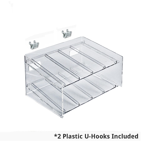 Azar Displays 2-Tier 8 Compartment Display Cometic Display.12"W x 8.5"D x 6.5"H 222482